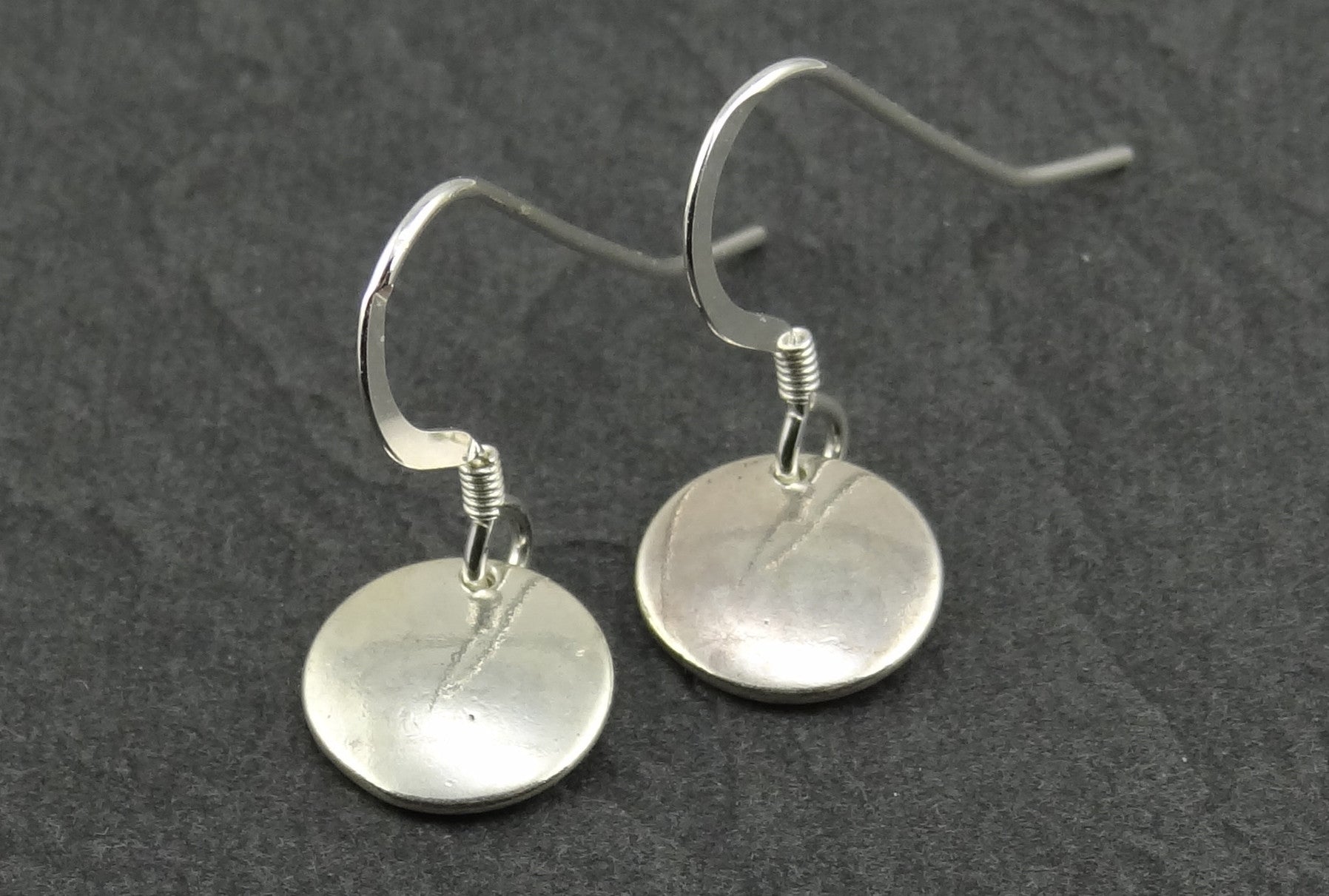 Sterling Silver Simple Mini Disk Earrings
