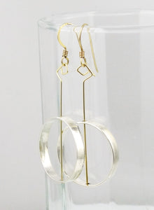 Sculptural Sterling Silver & Gold-Filled Hoop Earrings