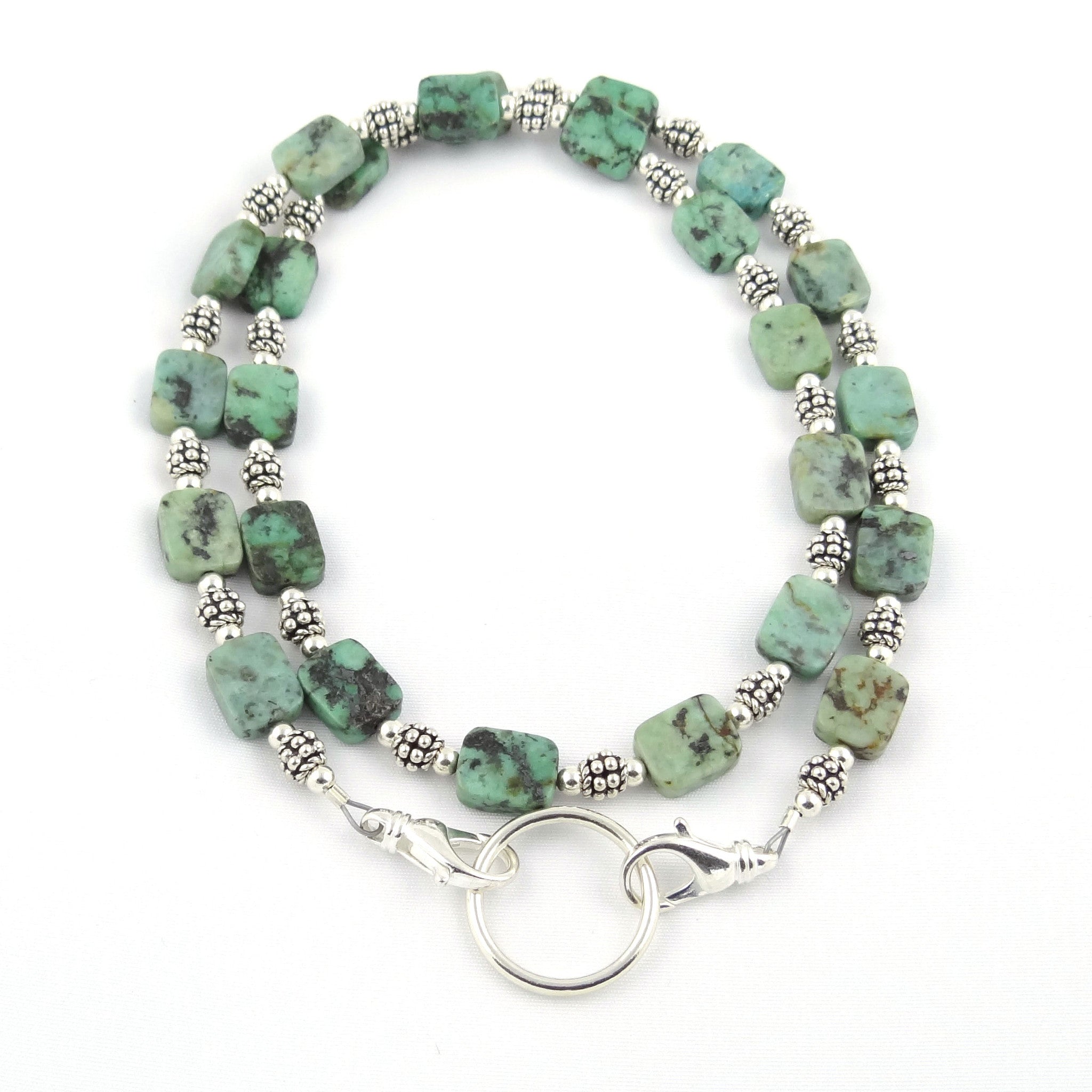 Green Turquoise Tiles Eyeglass Necklace