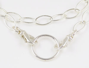 Sterling Silver Long Oval Link Chain Eyeglass Necklace