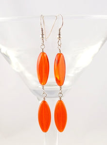 Orange You Glad Double Drop Earrings