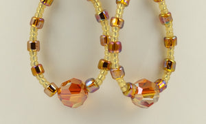 Swingy Loop Earrings - Gold & Copper