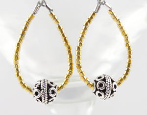 Swingy Loop Earrings - Gold & Silver