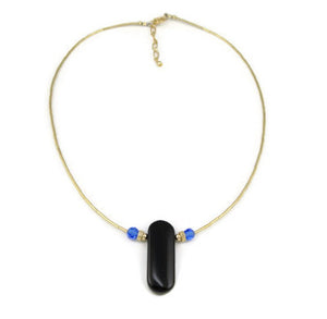 As Seen on The Vampire Diaries Simple Black Onyx and Crystal Choker