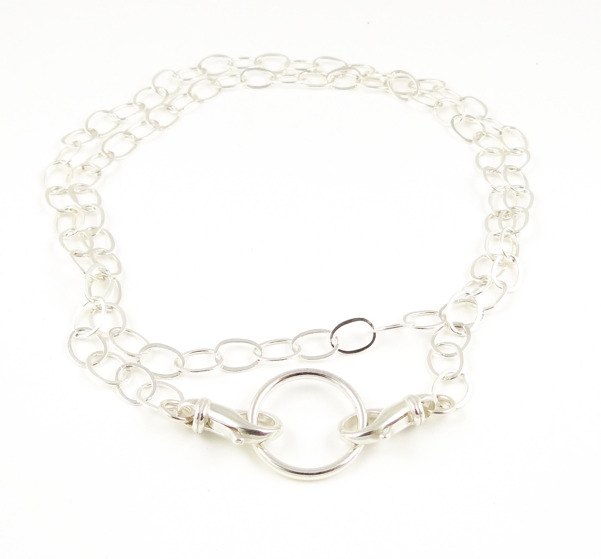 Sterling Silver Flat Oval Link Chain Eyeglass Necklace